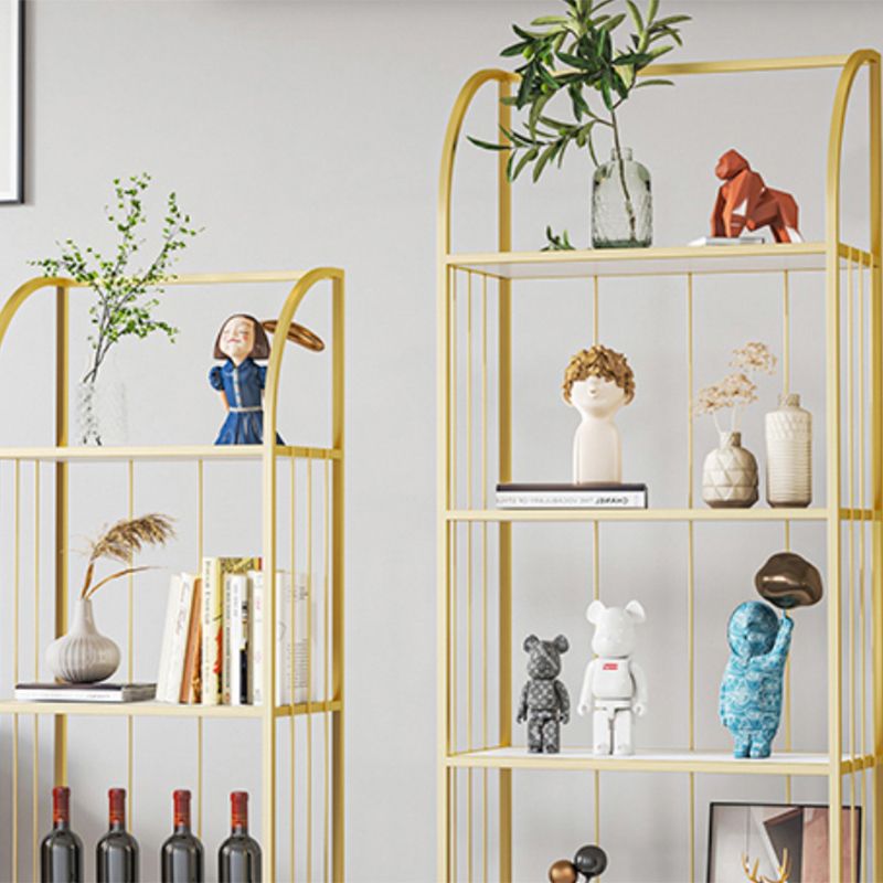 Standard Open Back Bookshelf Etagere Contemporary Metal Bookcase