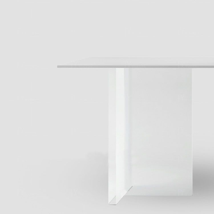 Sintered Stone Dining Table Acrylic Base Table for Dining Room