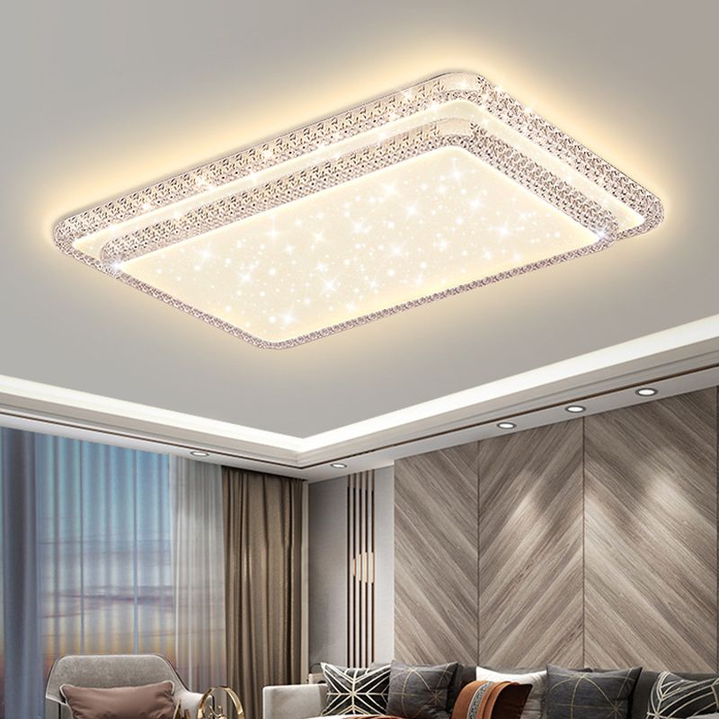 Crystal Geometric Flush Mount Fixture Modern Flush Light Fixtures