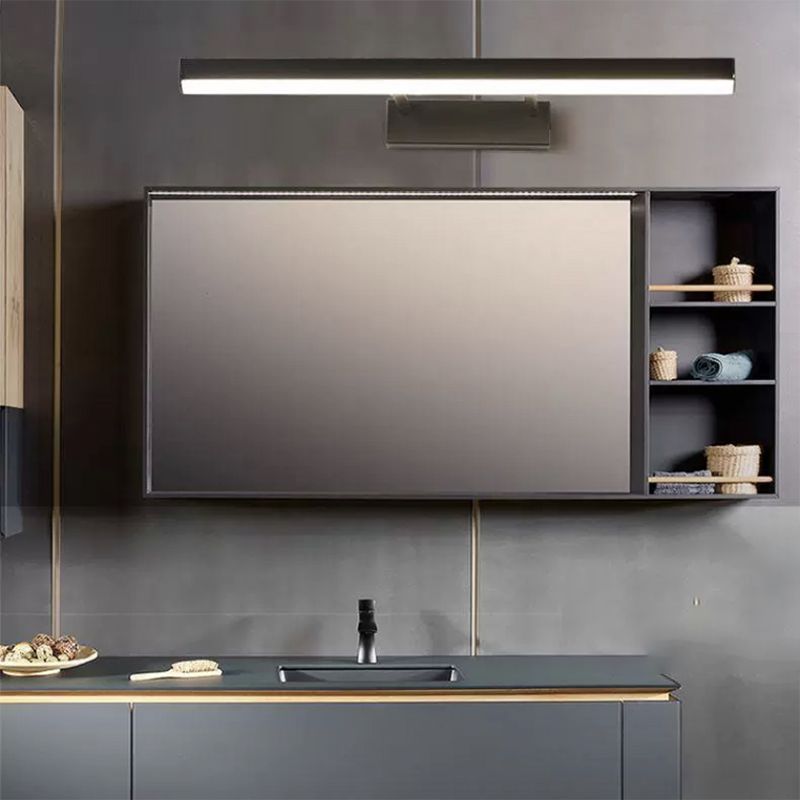 Linear Shape Wall Lighting Modern Style Metal 1 Lights Sconce Lamp for Bathroom