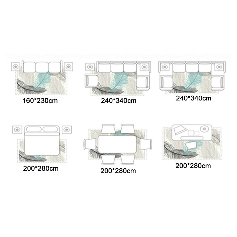 Creative Geometry Print Area Rug Polyester Indoor Carpet Pet Friendly Rug for Home Decoration