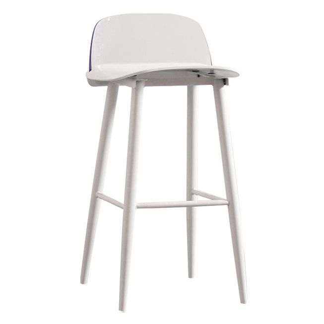 Milk Tea Shop Low Back Stool Scandinavian Matte Finish Plastic Barstool