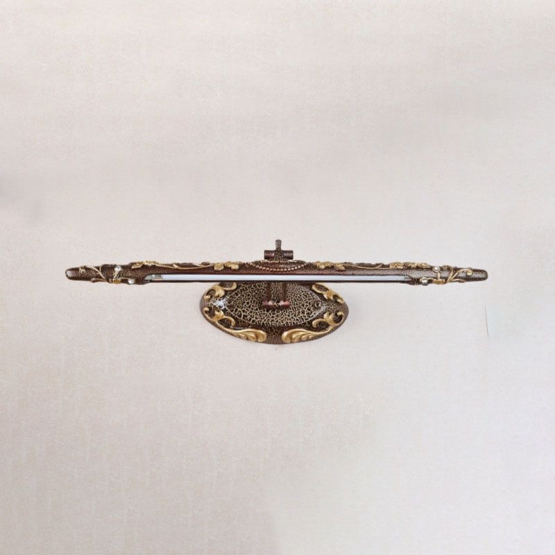 Traditional Carved Vanity Wall Light Adjustable Resin LED Sconce Light