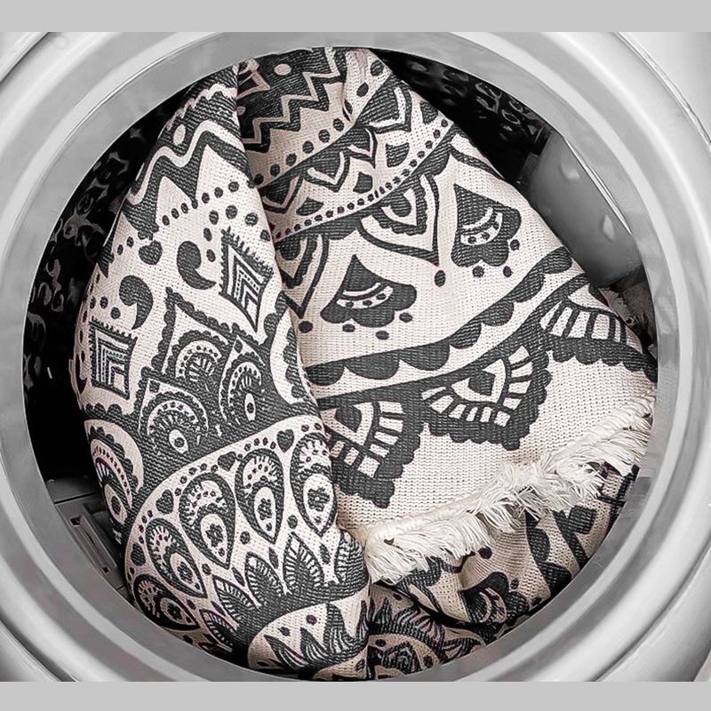 Tapis de salon rond bohème