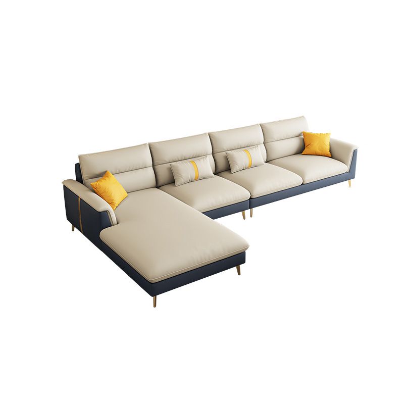 Folding Armrest Cushioning Backrest Sofa Bed White Imitation Leather Solid Wood Frame Sofa