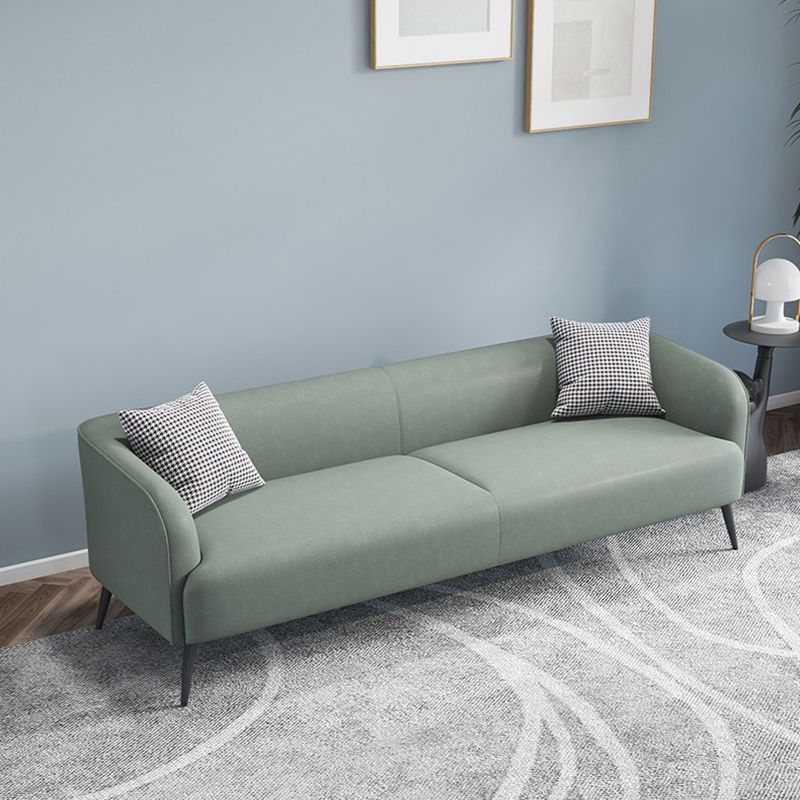 3-Seater 26.8-Inch D Sofa Tuxedo Arm Faux Leather Standard Sofa