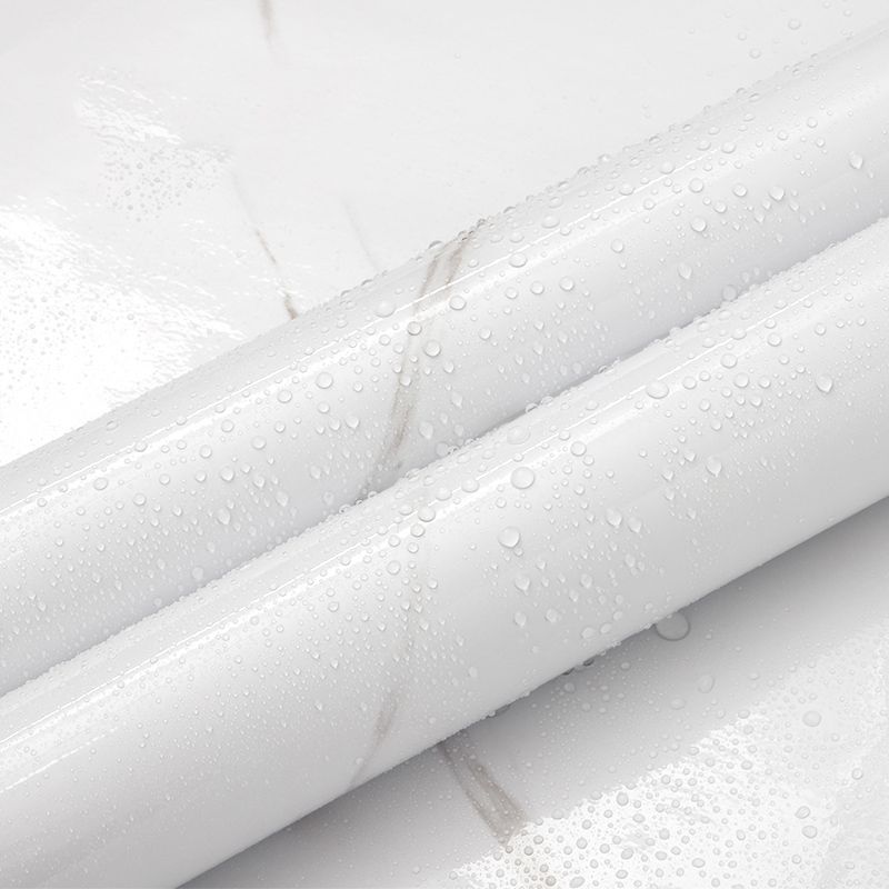 Marbling Scratch Resistant Tile PVC Singular Peel & Stick Tile for Bathroom Backsplash