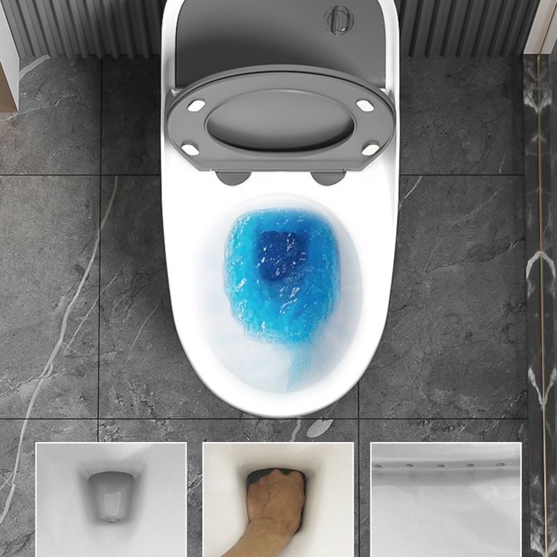 Modern Floor Mounted Ceramic Toilet One Piece Flush Toilet with Toilet Seat
