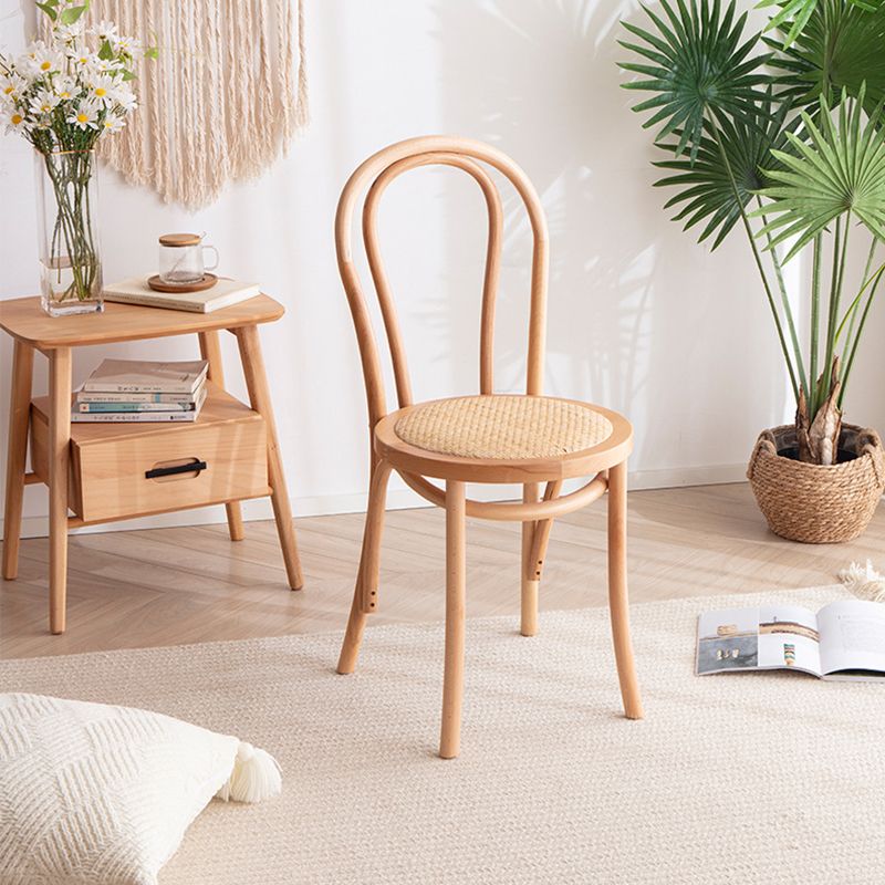 Wood Modern Style Side Chair Open Back Dining Chair for Dining Room