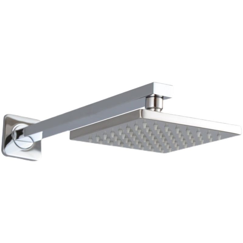 Square Fixed Shower Head in Polished Chrome Leak Resistant Large Shower Head