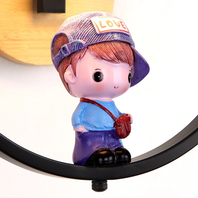 Créativité Mall Mur Sconce Boy and Girl Wall Murd Lightture For Child Room