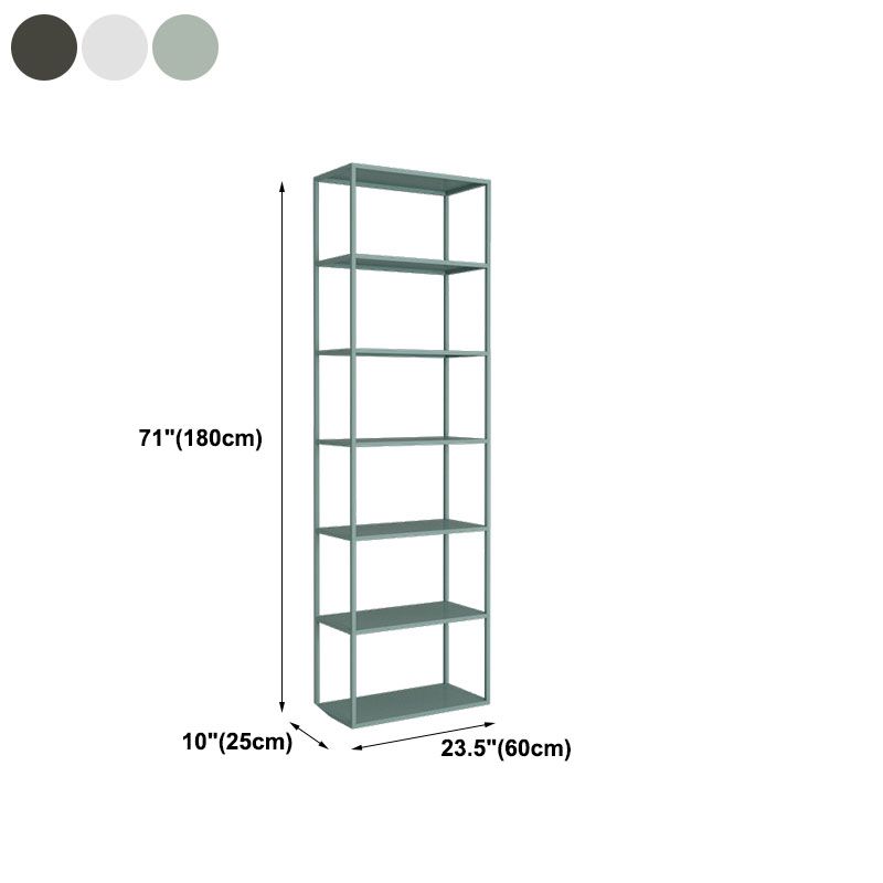 Open Back Modern Style Bookcase Metal Bookshelf for Home Office
