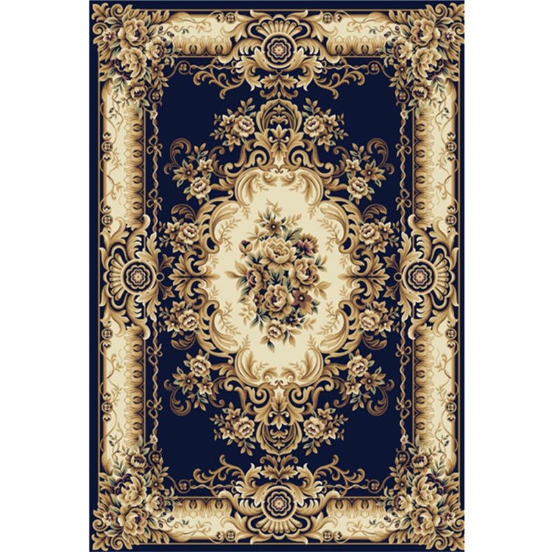 Beautiful Peony Print Rug Multi Color Classical Rug Polypropylene Non-Slip Machine Washable Stain Resistant Rug for Room