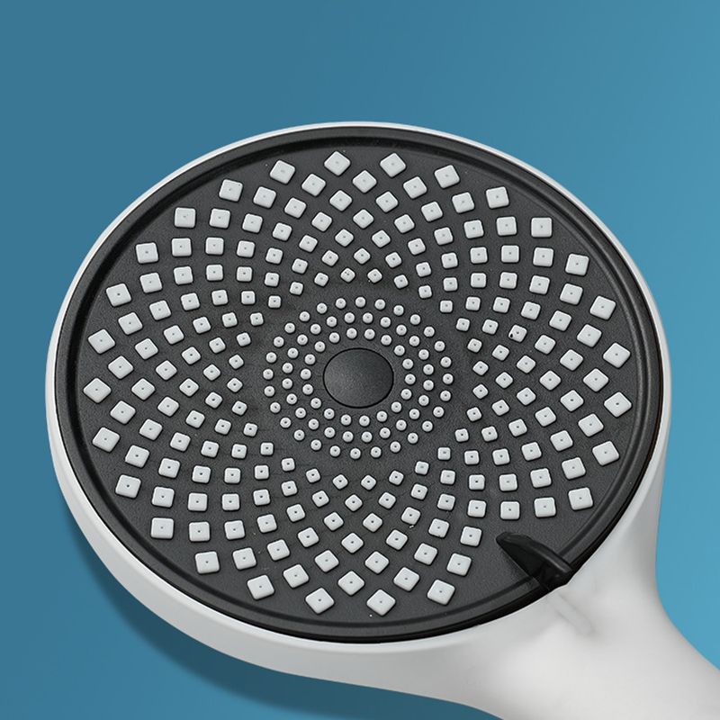 Wall Mounted Shower Arm Shower Faucet in White Metal Shower System Adjustable Water Flow