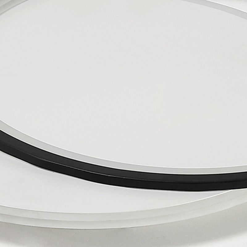Black Circles Ceiling Light Fixture Minimalist LED Metal Ceiling Flush Mount
