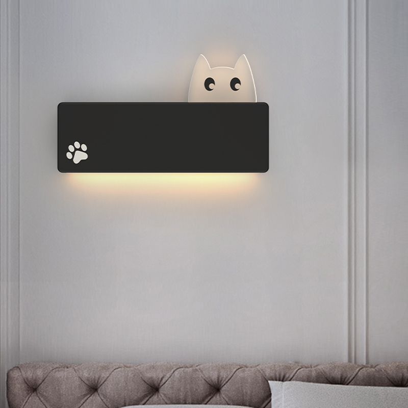 Forma a forma di gatto Light Kids Style Metal 1 Light Wall Monte Light