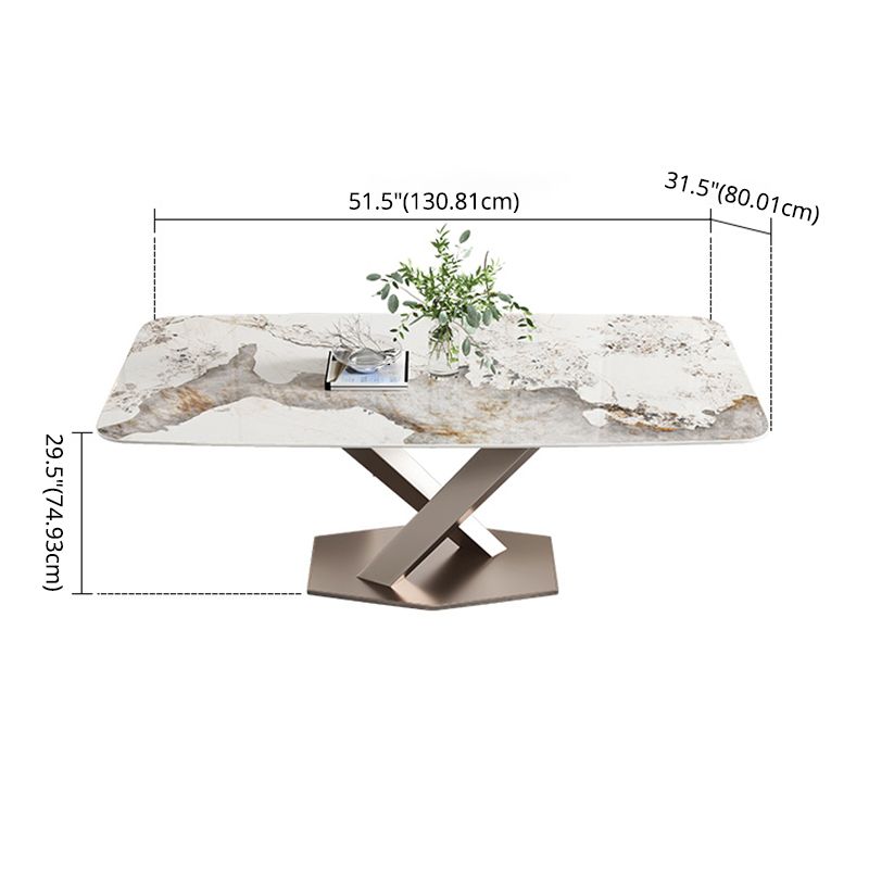 Minimalist Dining Table Sets with Rectangle Shape Table and Upholstered Chairs