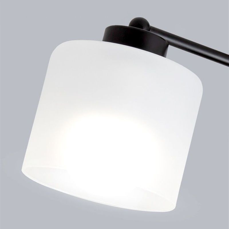Contemporary Ceiling Lighting Black Semi Flush Mount Fixture with Glass for Living Room
