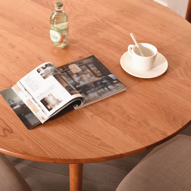 Round Furniture Contemporary Style Solid Wood Dining Room Collection with 4 Legs