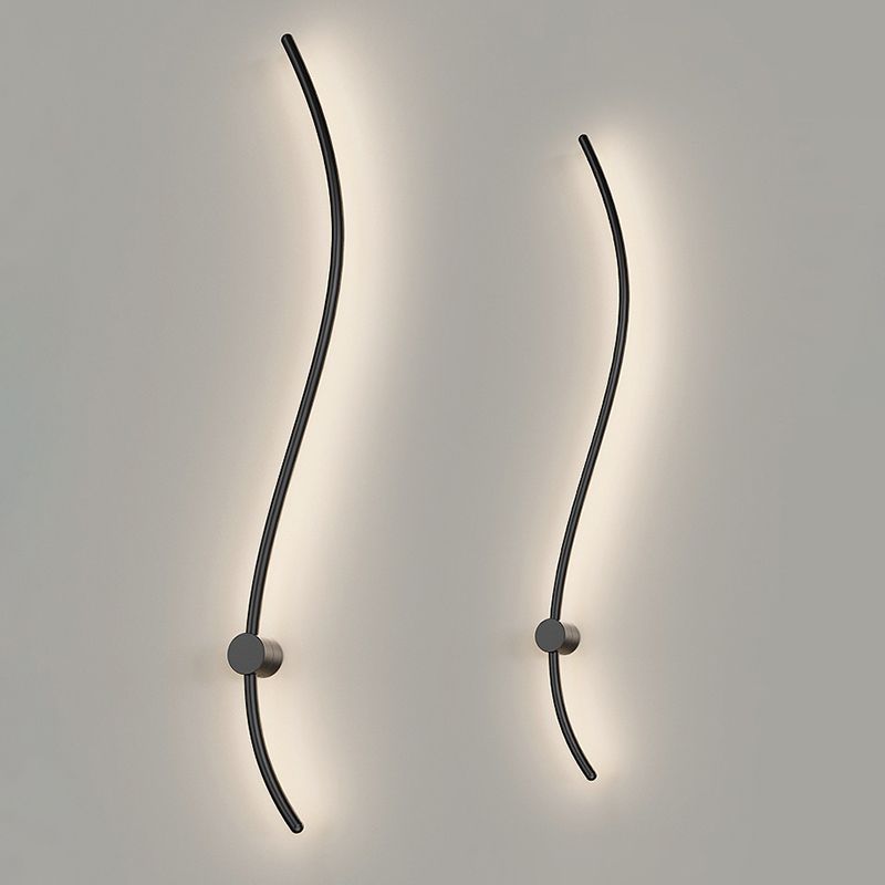 Aluminum Linear Wall Light Nordic Style 1 Light LED Wall Sconce for Living Room