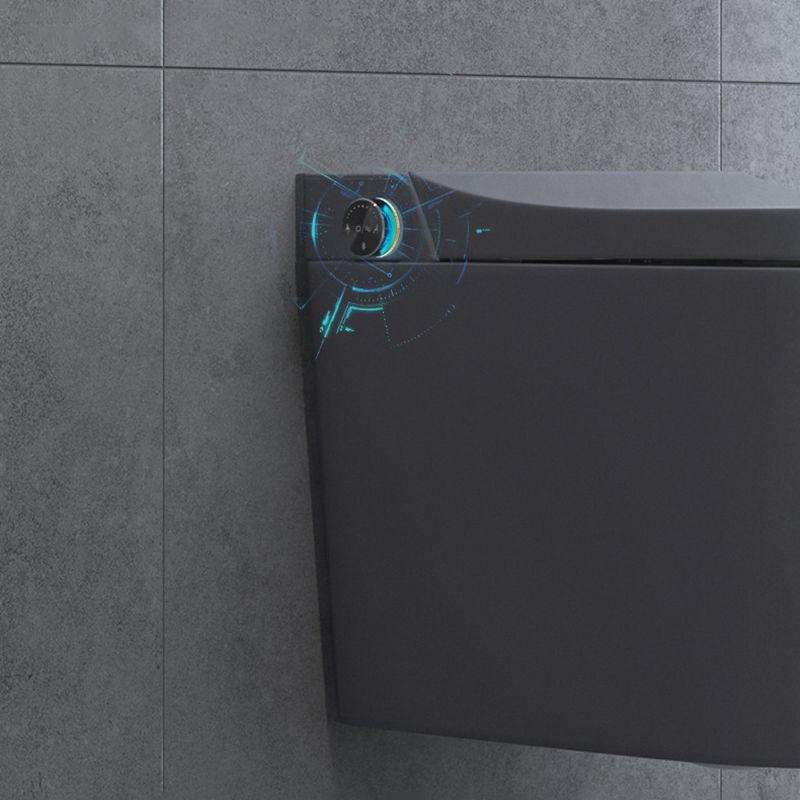 Modern Grey Siphon Jet Flush Toilet One-Piece Wall Mount Toilet for Bathroom