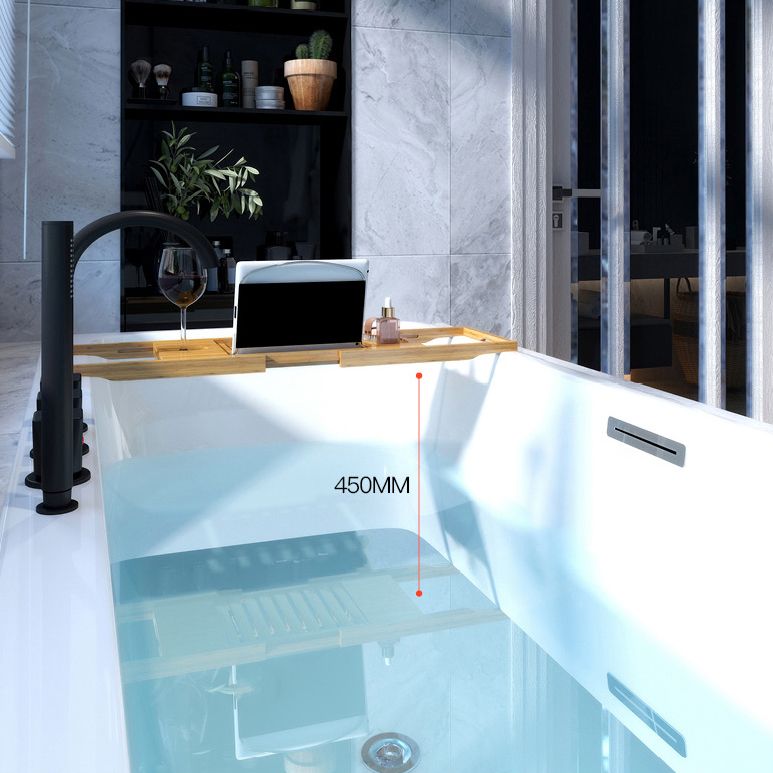 Modern Rectangular Drop-in Bathtub Acrylic White Bath Tub for Home