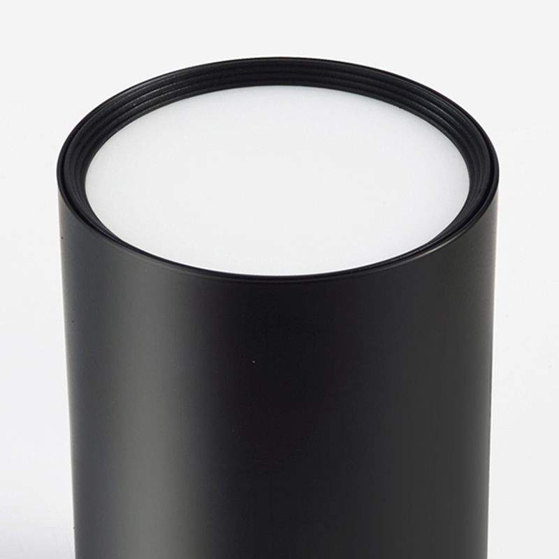Plafonnier LED de forme cylindrique, style simple et moderne, en aluminium, 1 lumière, montage encastré pour allée