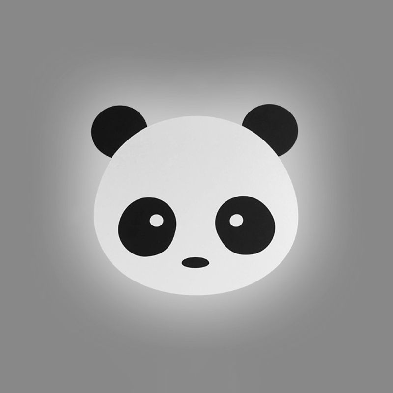 Unico tonalità in metallo a parete in metallo in stile kid a parete leggera monte leggera in bianco