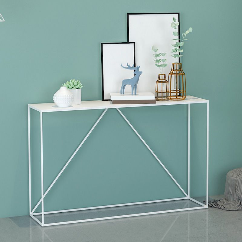 Contemporary Rectangle Console Accent Table Antique Finish Sofa Table