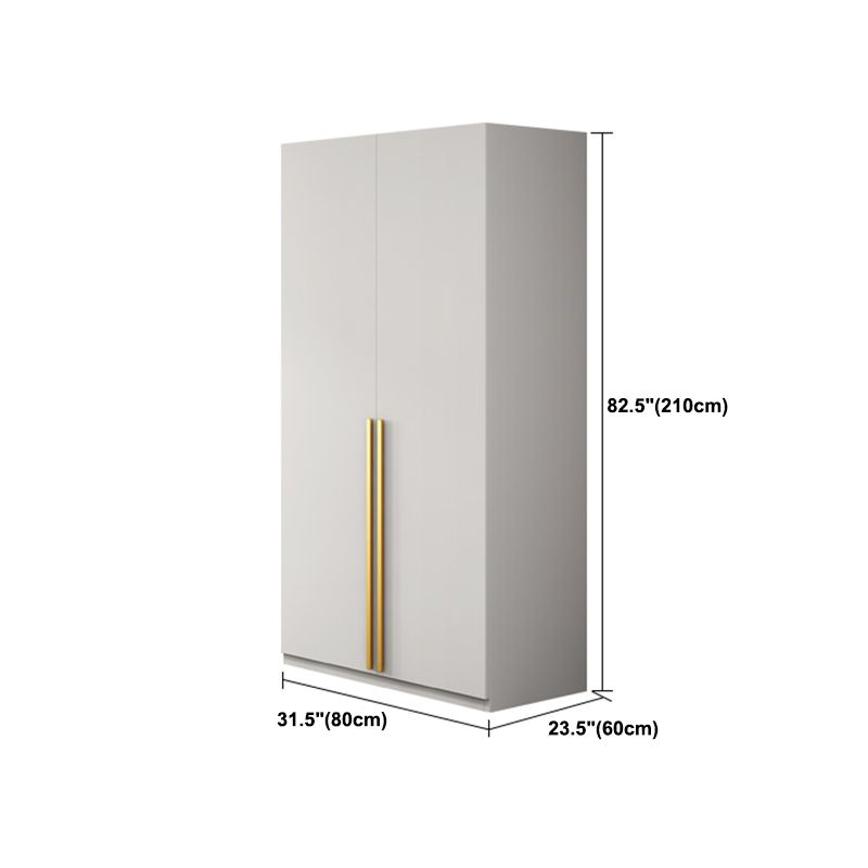 White Colour Wooden Wardrobe Contemporary Style Wardrobe Closet with Drawer