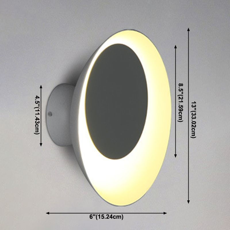 Iluminación de la pared de sombra redonda lámpara de apliques de metal de luz 1 de luz para sala de estar para sala de estar