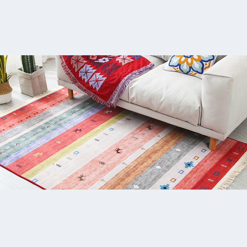 Boheems gebied tapijt polyester medaillon print binnen tapijt vlek resistent tapijt voor woonkamer