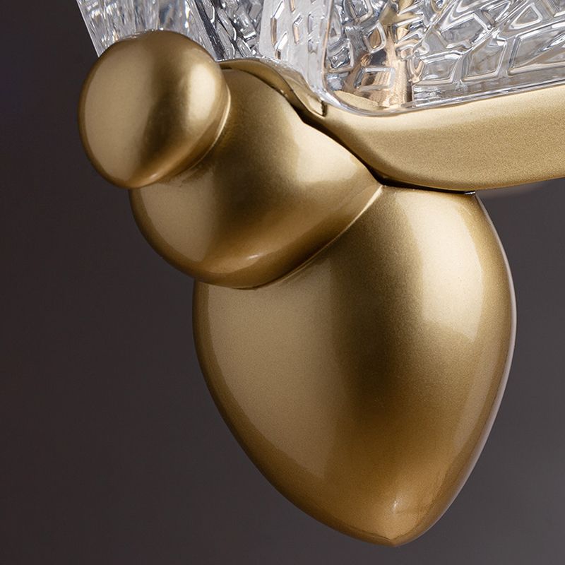 1-Light Acrylic Suspended Lighting Fixture Modern Pendant Light Kit for Bedroom