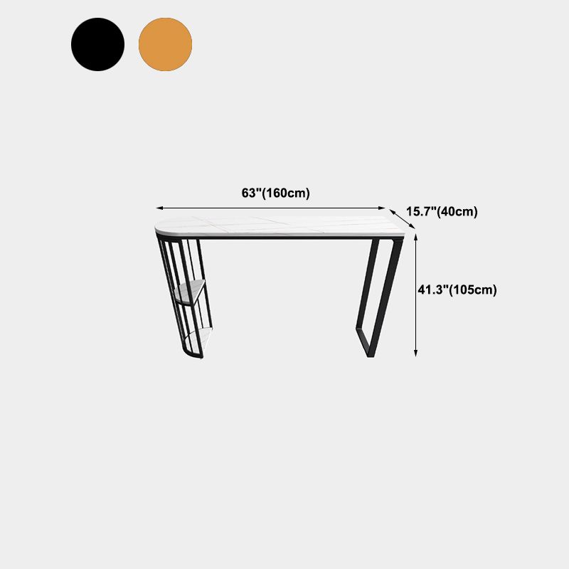 White Sintered Stone Bar Table Modern Dining Table for Kitchen Living Room Coffee Room