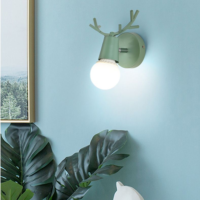 Modern Creative Macaron Wall Lamp Iron Geometric Wall Light for Interior Spaces