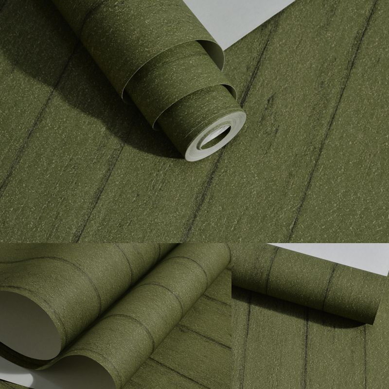 Green Shiplap Wallpaper Roll Construction Country Washable Wall Decor for Living Room
