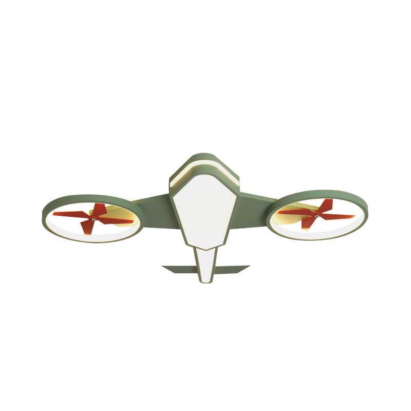 Acryl propeller vliegtuig plafondlamp themapark winkelt cartoon LED spoelplafondlicht