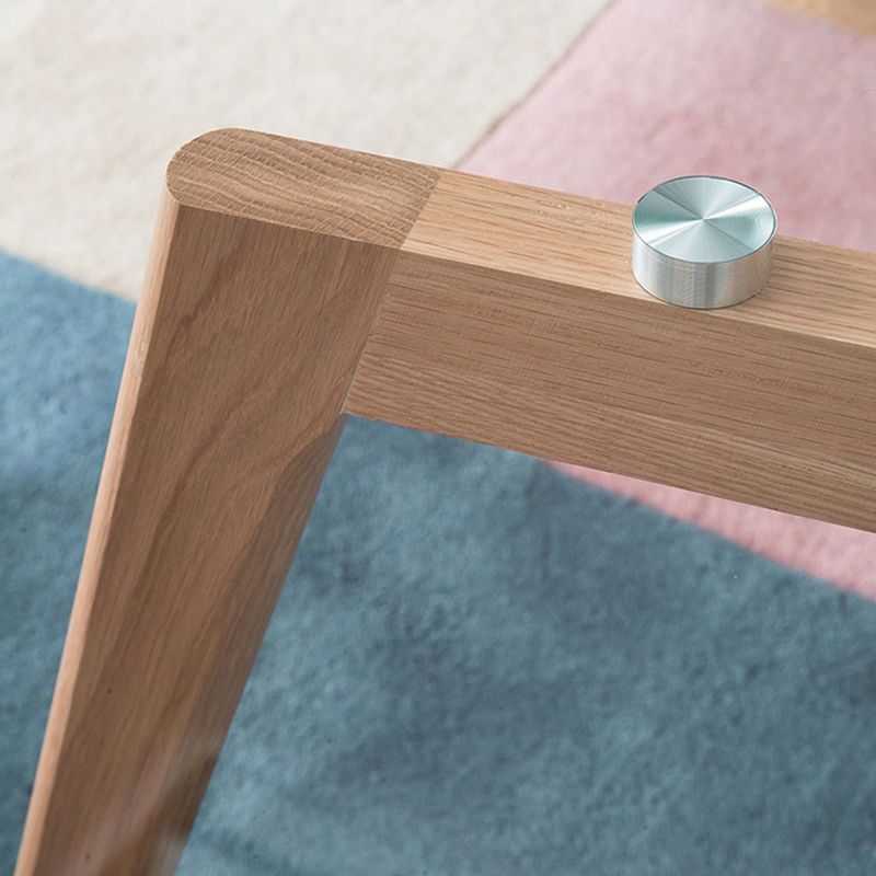 13.7/17.7"H Wooden Base 3 Legs Glass Top Round Coffee Table for Apartment