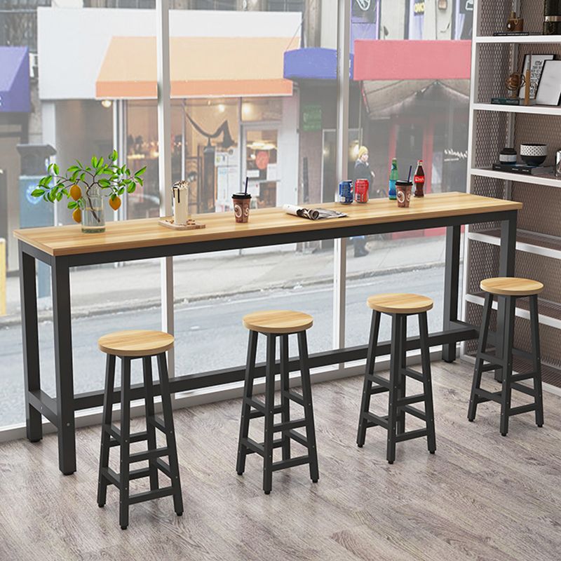 Modern Style 1/4/5 Pieces Wood Rectangular Bar Table Set for Dining Room