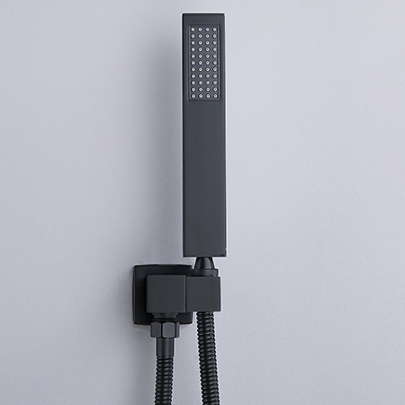 Modern Shower Head Combo Brass Wall Mounted Adjustable Water Flow Shower Trim