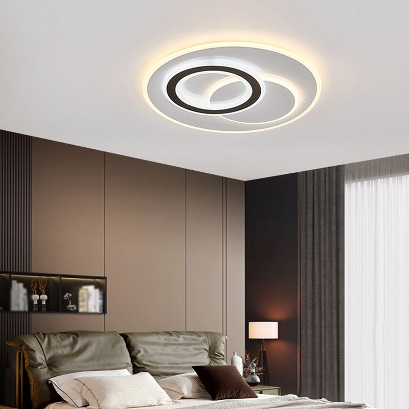 Plafonnier LED en forme de géométrie, moderne, en fer, 3 lumières, montage encastré, pour chambre à coucher
