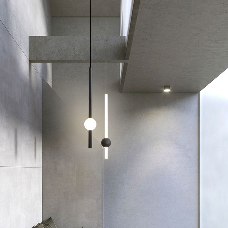 Minimalistische Streifen -Federleuchte Acryl Wohnzimmer LED -Anhänger Licht