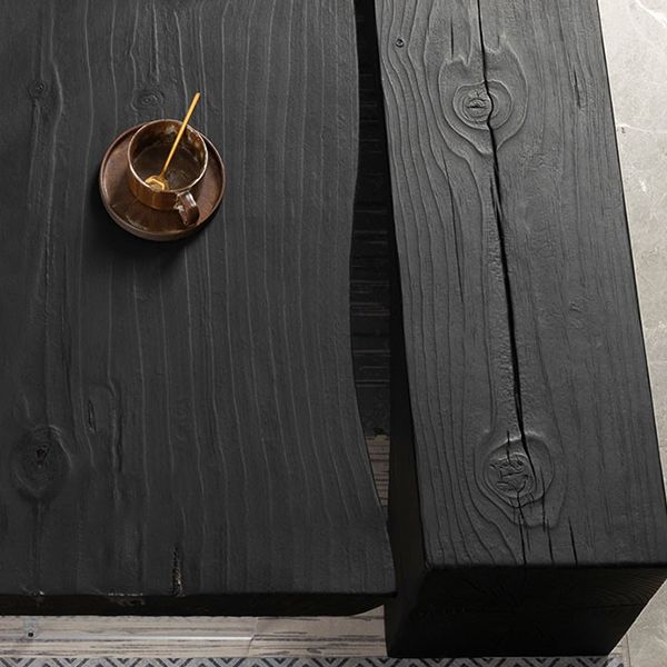 Modern Black in Solid Wood Counter Table Specialty Dining Table for Kitchen