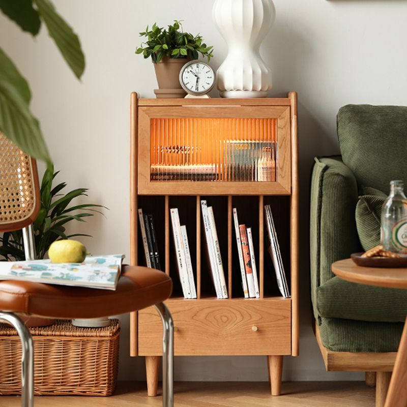 12" Wide Contemporary Corner Table Solid Wood 4 Legs Side Table