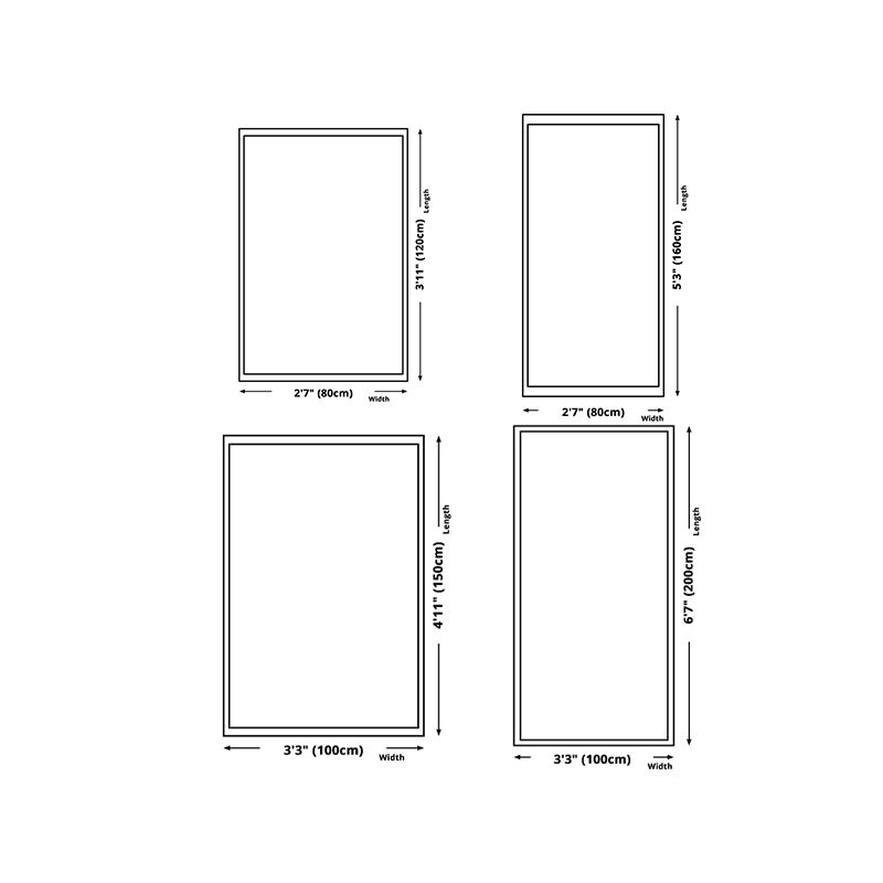 Geometric Indoor Rug Simple Polyester Stain Resistant Area Rug for Living Room