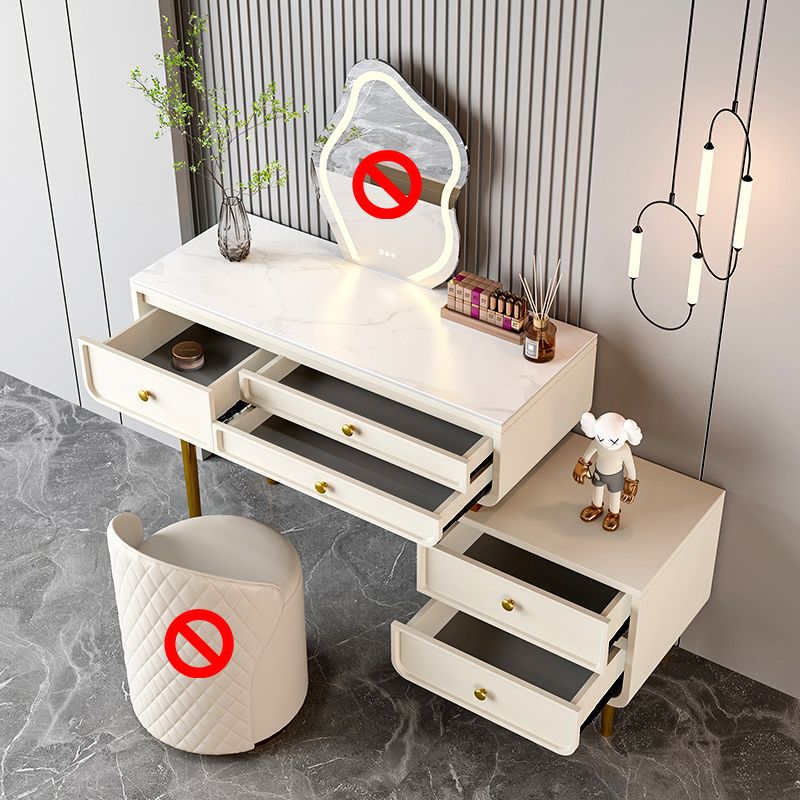 Luxurious Make-up Vanity 3/5 Drawers Stain Resistant Dresser
