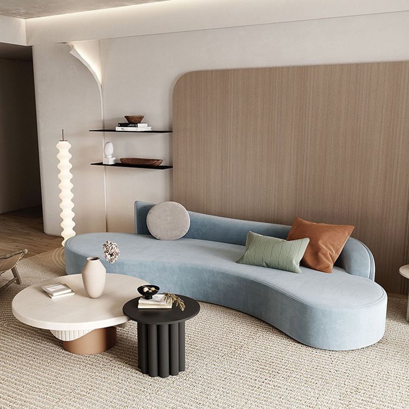 Modern Style Pedestal Base Cocktail Table Round Wooden Coffee Table