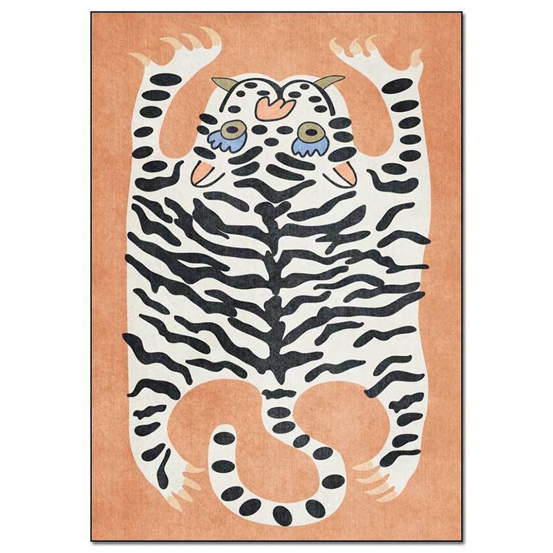 Individuality Animal Print Rug Decorative Modern Indoor Carpet Polyester Friendly Washable Carpet for Living Room