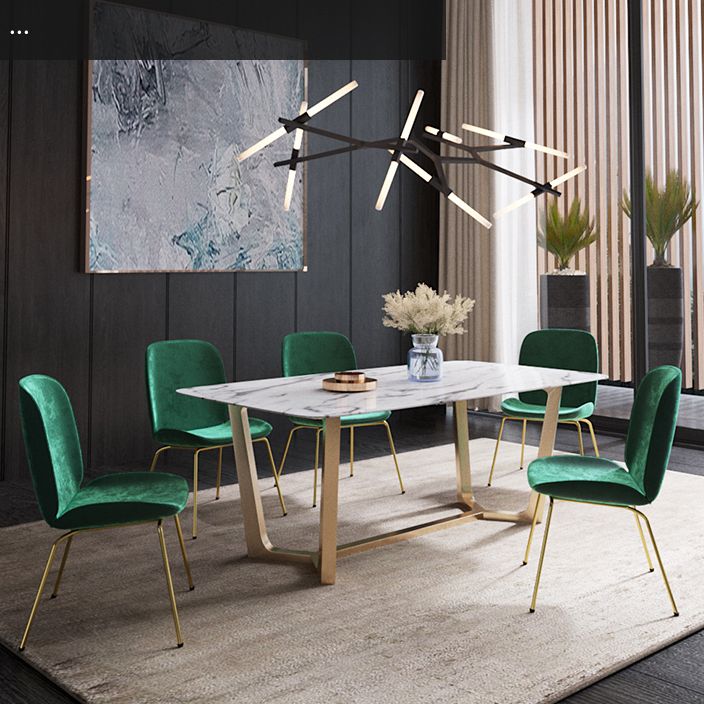 1/2/5/6 Pcs Dining Room Table and Chair Set Sintered Stone Dining Room Set
