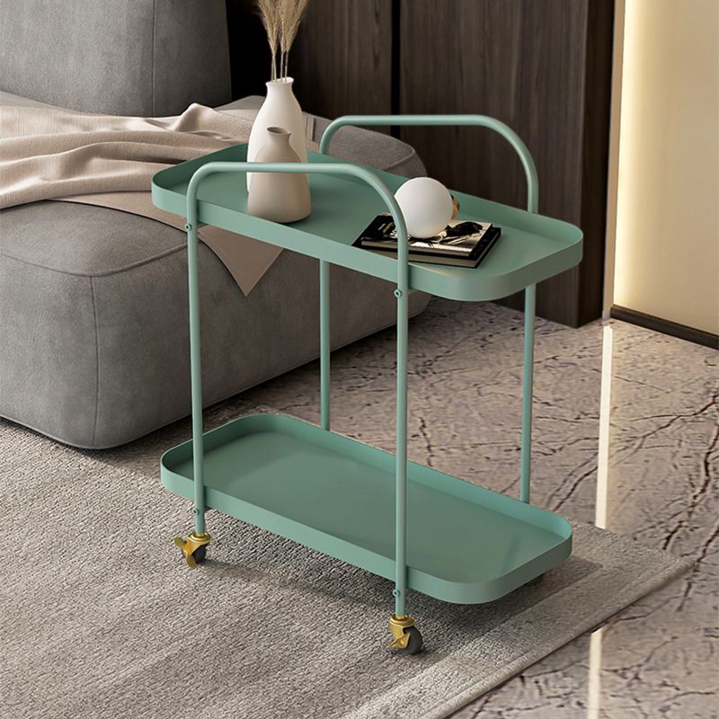 11" Wide Glam Corner Table Rectangular Accent Side Table with Storage